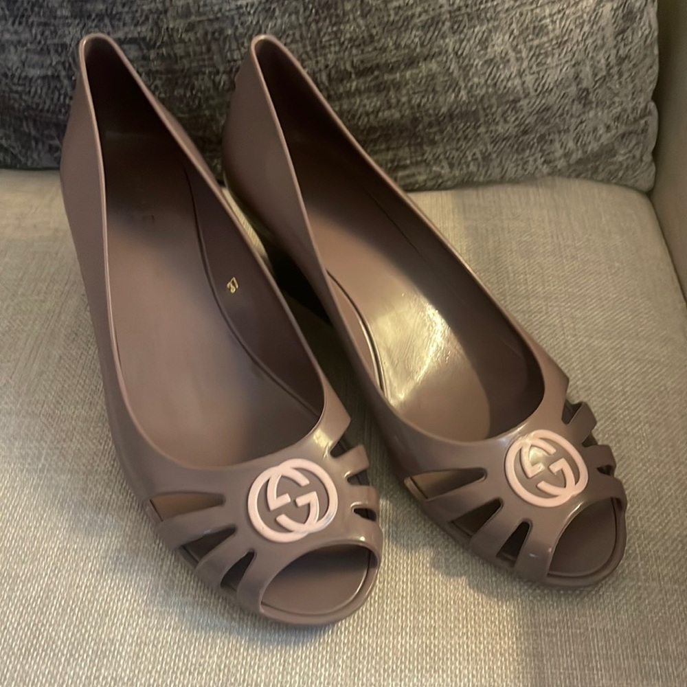 Real Gucci Jelly Wedge heel